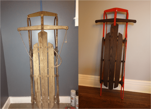 sled before and after